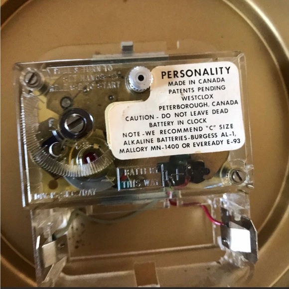 Vintage MCM Westclox no cord wall clock mid century modern - Picture 7 of 9